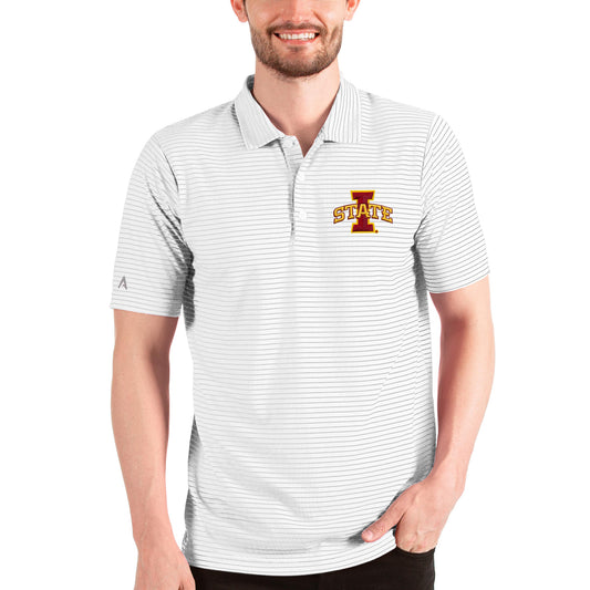 Men's Antigua White/Silver Iowa State Cyclones Esteem Polo