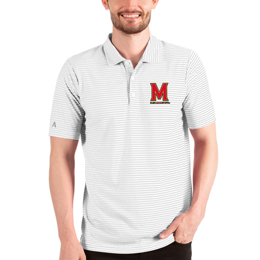 Men's Antigua White/Silver Maryland Terrapins Esteem Polo