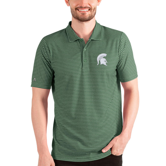 Men's Antigua Forest Green/White Michigan State Spartans Esteem Polo