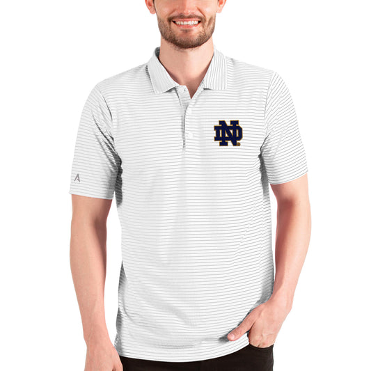 Men's Antigua White/Silver Notre Dame Fighting Irish Esteem Polo