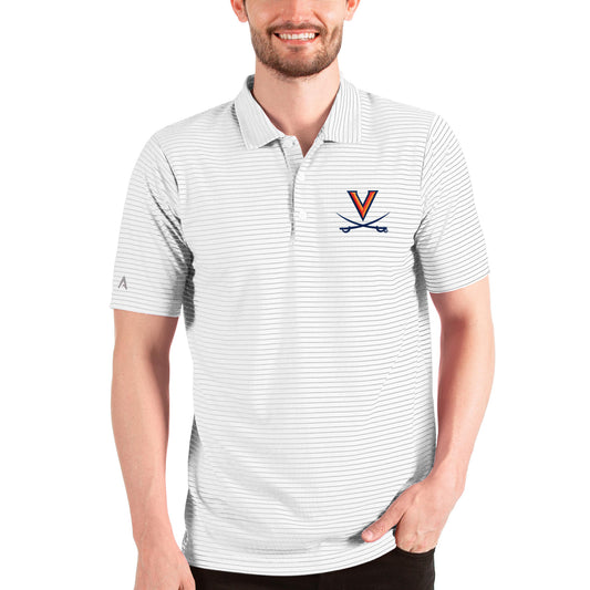 Men's Antigua White/Silver Virginia Cavaliers Esteem Polo