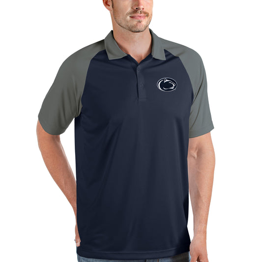 Men's Antigua Navy/Steel Penn State Nittany Lions Nova Polo