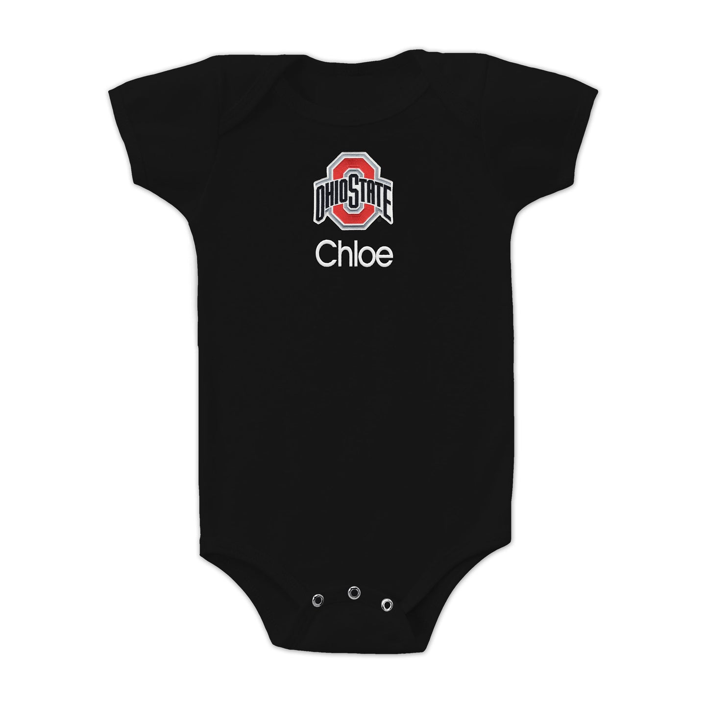 Infant Black Ohio State Buckeyes Personalized Bodysuit