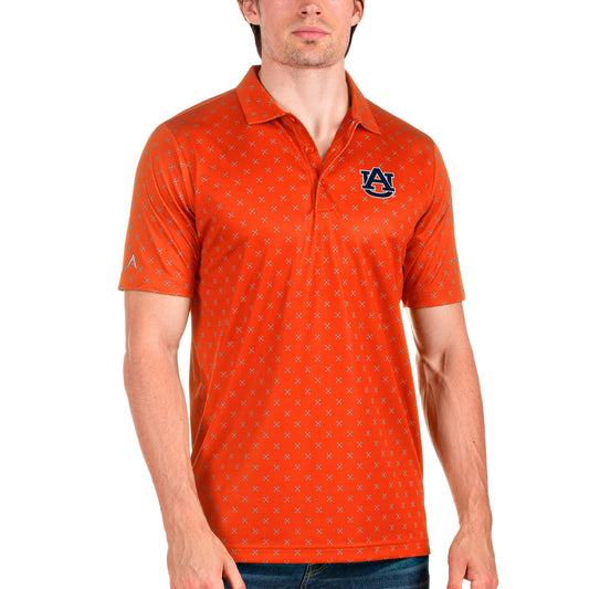 Men's Antigua Orange/Steel Auburn Tigers Spark Polo