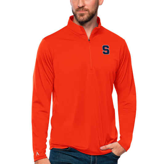 Men's Antigua Orange Syracuse Orange Tribute Quarter-Zip Top