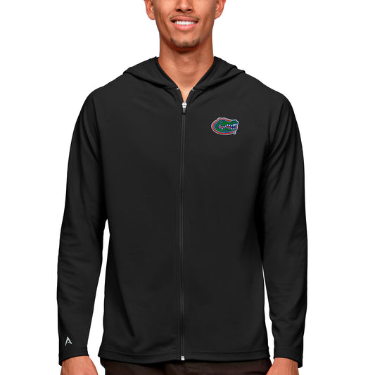 Men's Antigua Black Florida Gators Legacy Full-Zip Hoodie