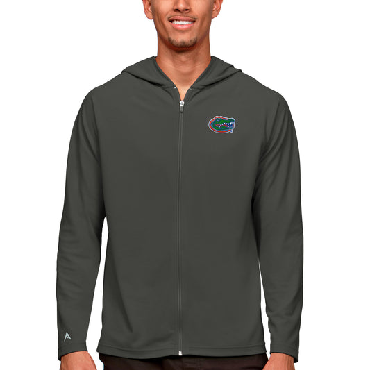 Men's Antigua Charcoal Florida Gators Legacy Full-Zip Hoodie