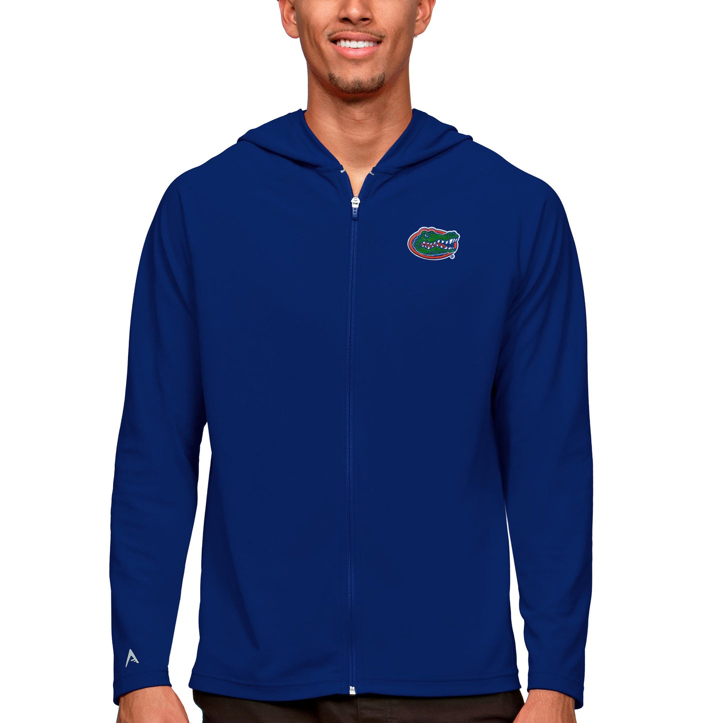 Men's Antigua Royal Florida Gators Legacy Full-Zip Hoodie