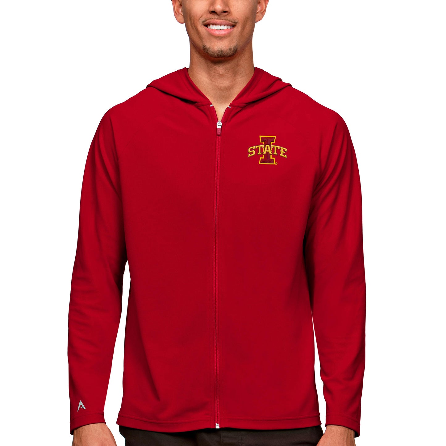 Men's Antigua Cardinal Iowa State Cyclones Legacy Full-Zip Hoodie