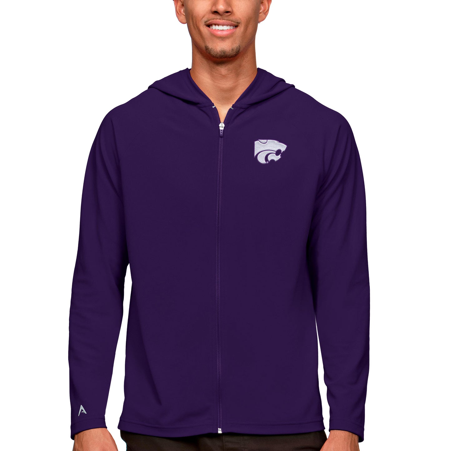 Men's Antigua Purple Kansas State Wildcats Legacy Full-Zip Hoodie