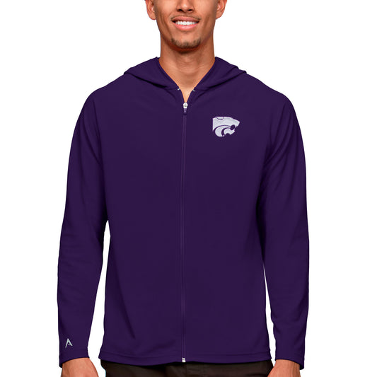 Men's Antigua Purple Kansas State Wildcats Legacy Full-Zip Hoodie