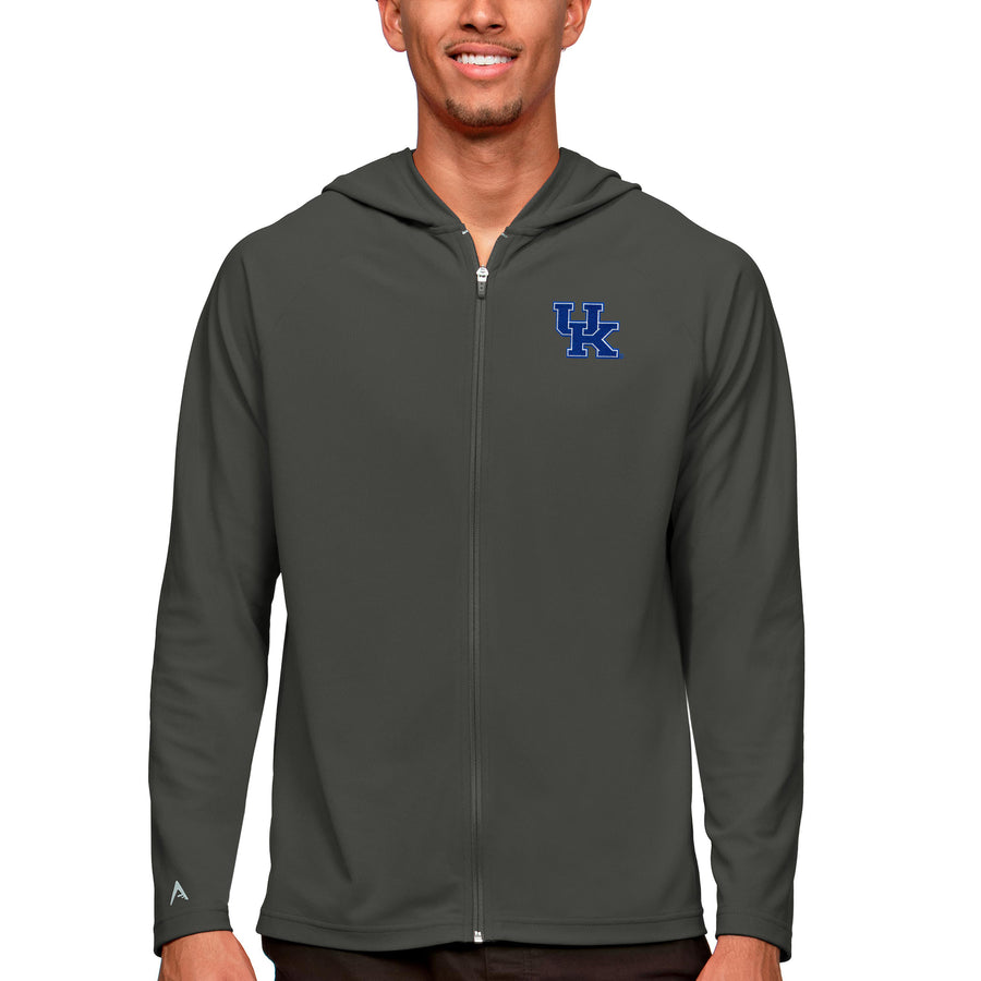 Men's Antigua Charcoal Kentucky Wildcats Legacy Full-Zip Hoodie