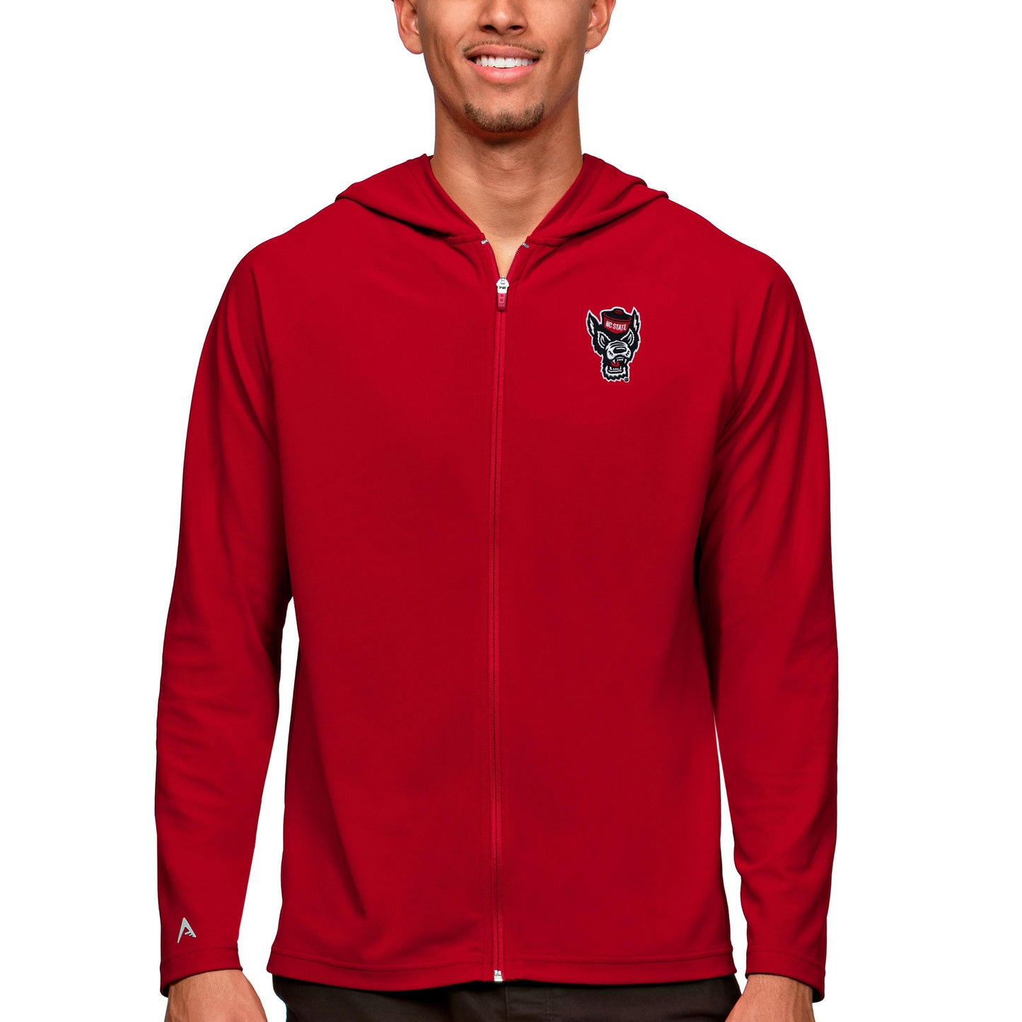 Men's Antigua Red NC State Wolfpack Legacy Full-Zip Hoodie