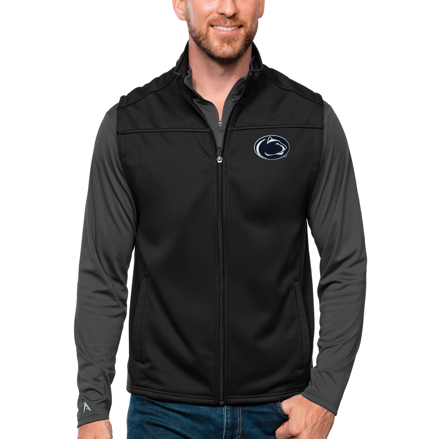 Men's Antigua Navy Penn State Nittany Lions Links Full-Zip Golf Vest