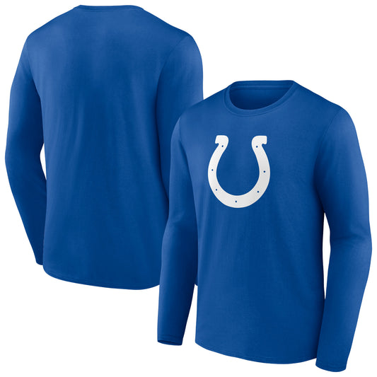 Men's Royal Indianapolis Colts Primary Team Logo Long Sleeve T-Shirt