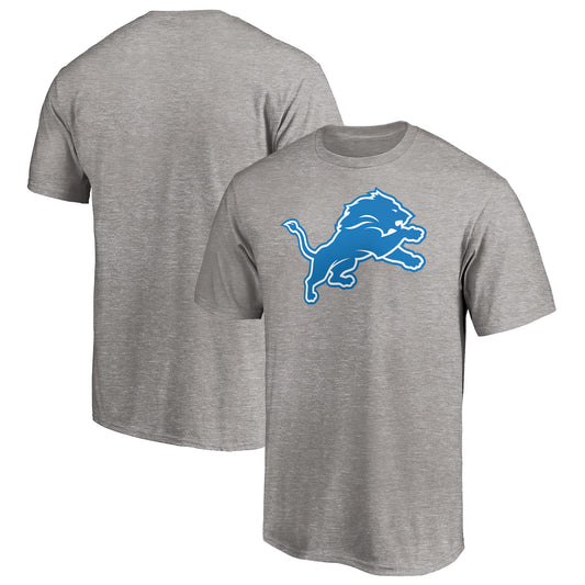 Men's Heather Gray Detroit Lions Team Logo T-Shirt