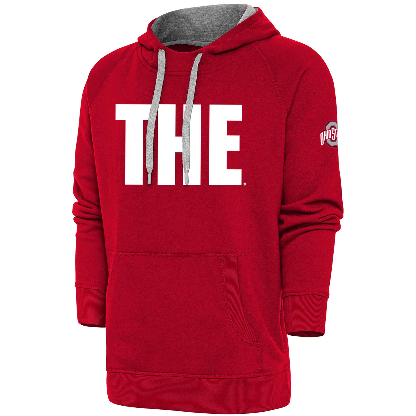 Men's Antigua Scarlet Ohio State Buckeyes THE Ohio State Victory Pullover Hoodie