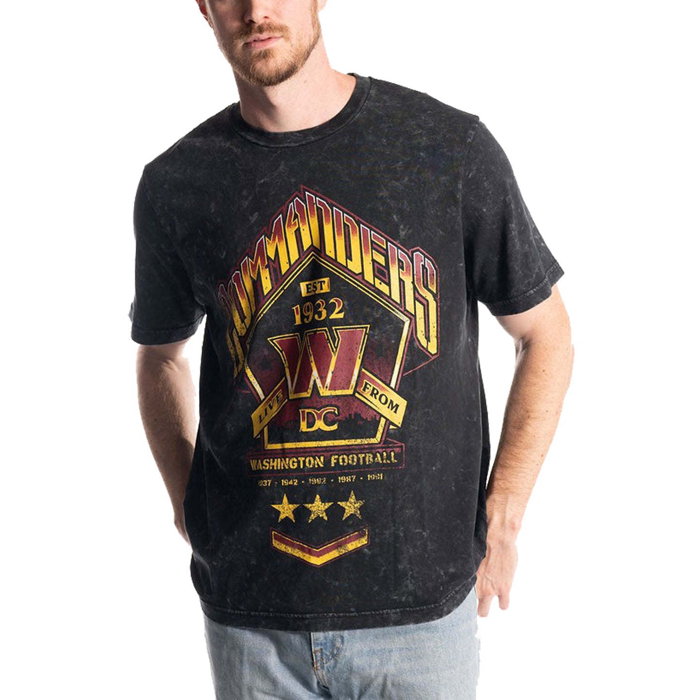 Unisex The Wild Collective Black Washington Commanders Band T-Shirt