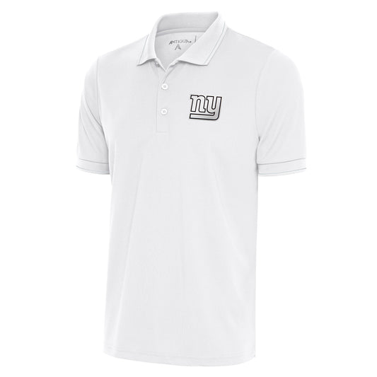 Men's Antigua White New York Giants Metallic Logo Big & Tall Affluent Polo