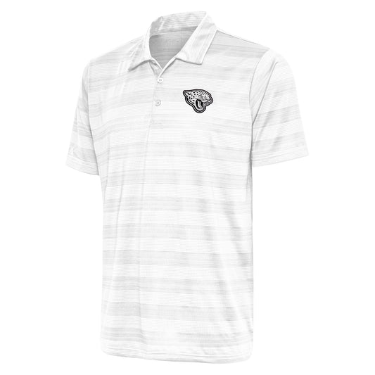 Men's Antigua White Jacksonville Jaguars Metallic Logo Compass Polo