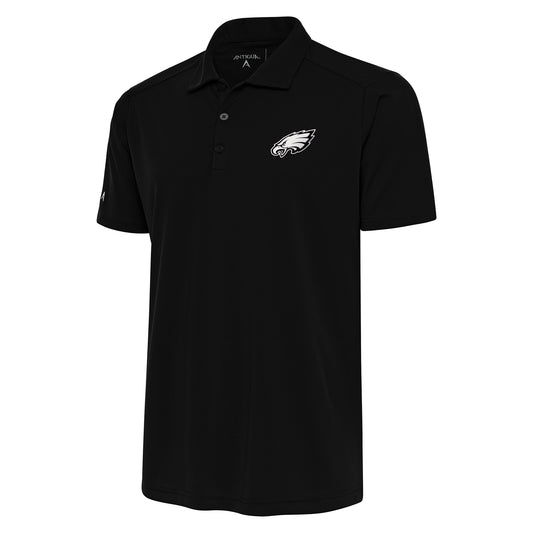 Men's Antigua Charcoal Philadelphia Eagles Metallic Logo Big & Tall Tribute Polo