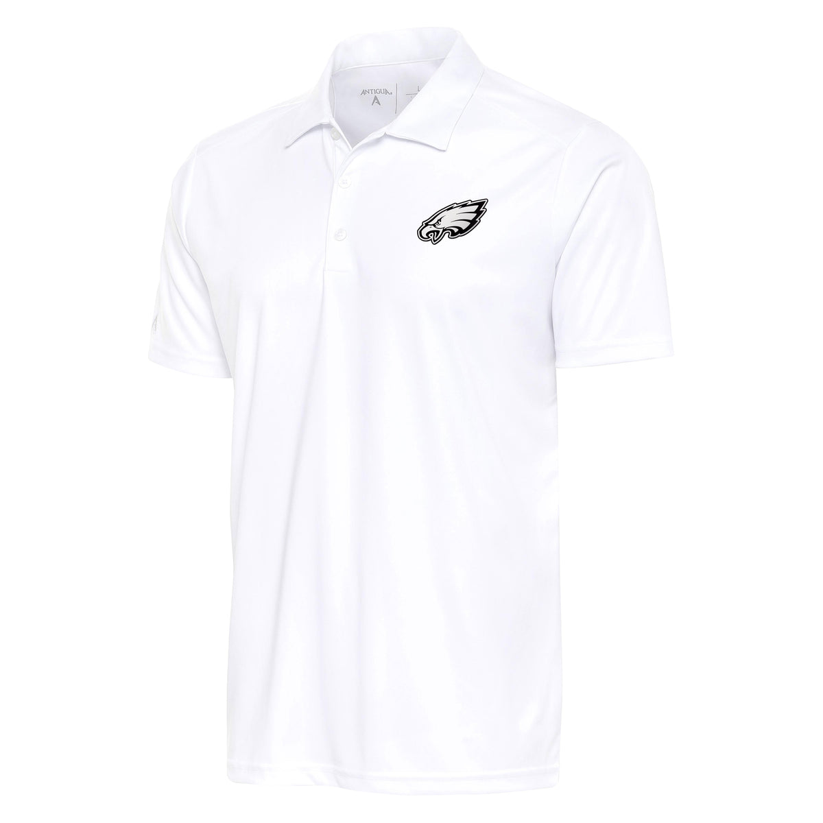 Men's Antigua White Philadelphia Eagles Metallic Logo Big & Tall Tribute Polo