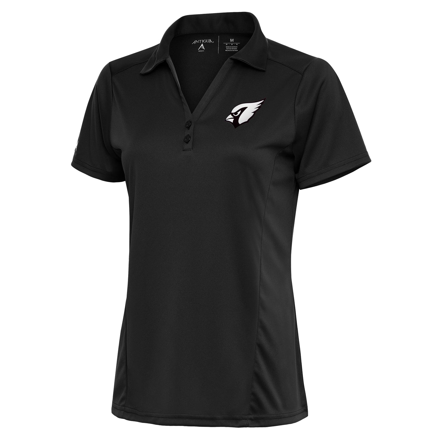 Women's Antigua Charcoal Arizona Cardinals Metallic Logo Tribute Polo