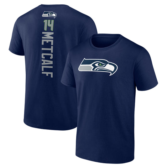 Men's DK Metcalf Navy Seattle Seahawks Playmaker T-Shirt