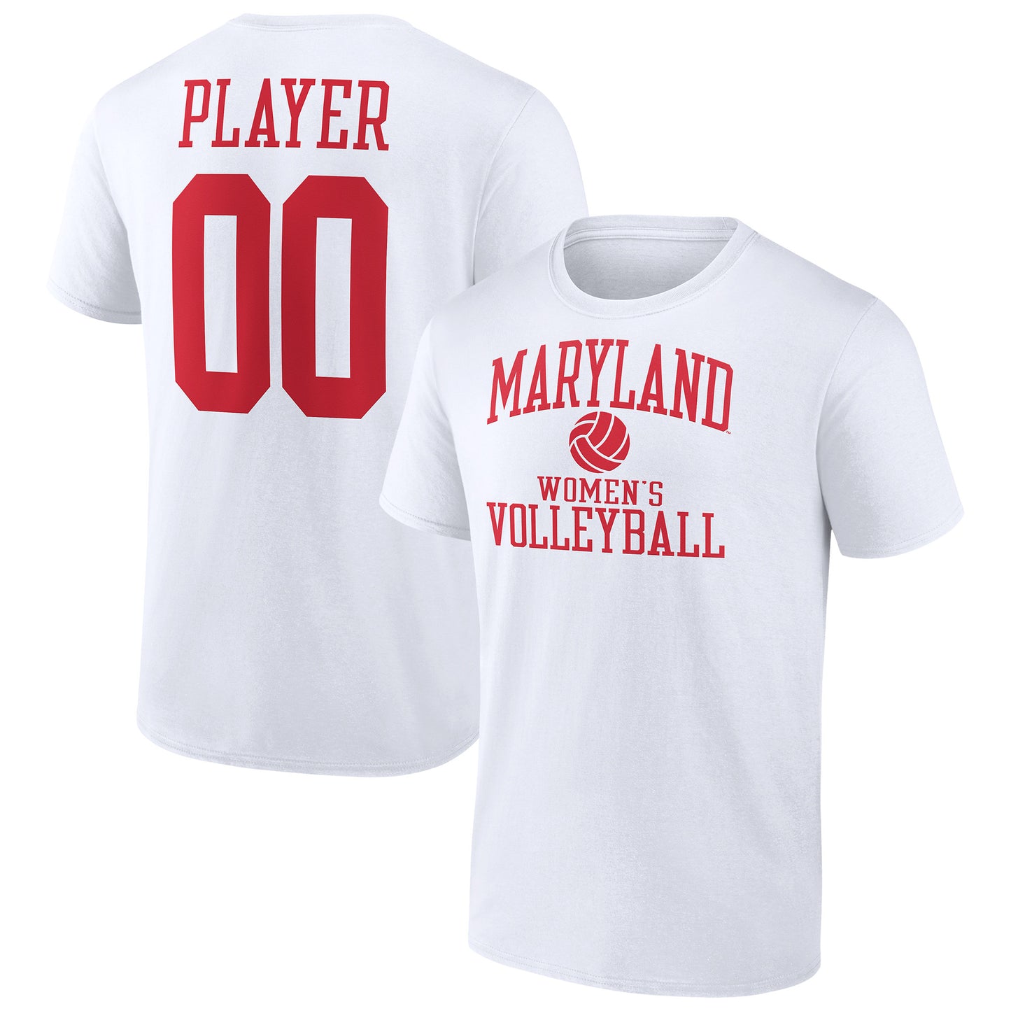 Men's White Maryland Terrapins Women's Volleyball Pick-A-Player NIL Gameday Tradition T-Shirt