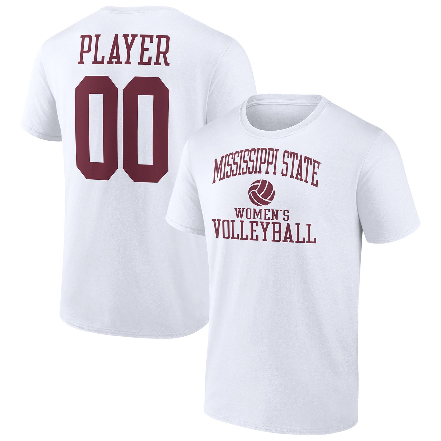 Men's White Mississippi State Bulldogs Women's Volleyball Pick-A-Player NIL Gameday Tradition T-Shirt