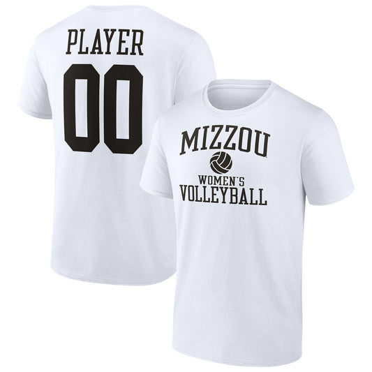 Men's White Missouri Tigers Women's Volleyball Pick-A-Player NIL Gameday Tradition T-Shirt