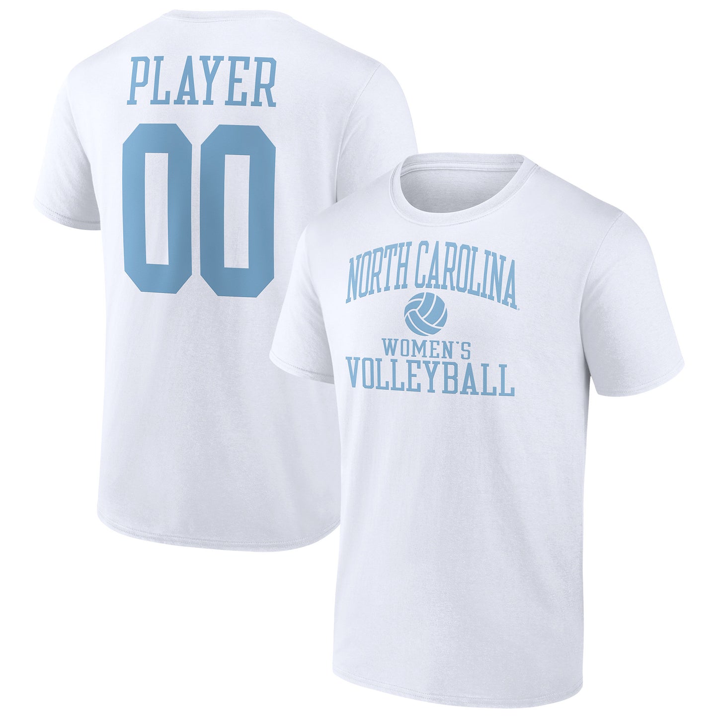 Men's White North Carolina Tar Heels Women's Volleyball Pick-A-Player NIL Gameday Tradition T-Shirt