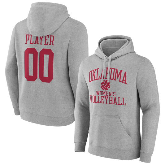 Men's Gray Oklahoma Sooners Women's Volleyball Pick-A-Player NIL Gameday Tradition Pullover Hoodie