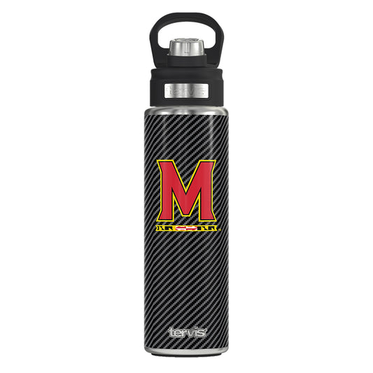 Tervis Maryland Terrapins 24oz. Carbon Fiber Wide Mouth Bottle