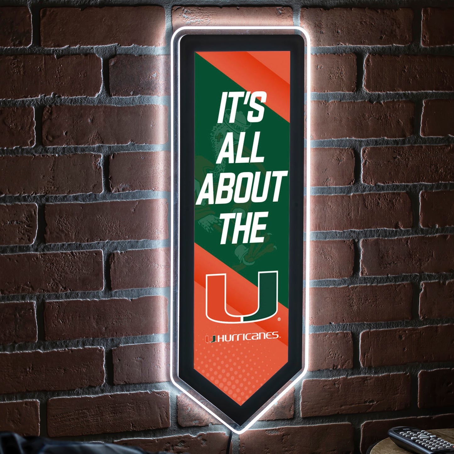 Miami Hurricanes LED Wall Pennant