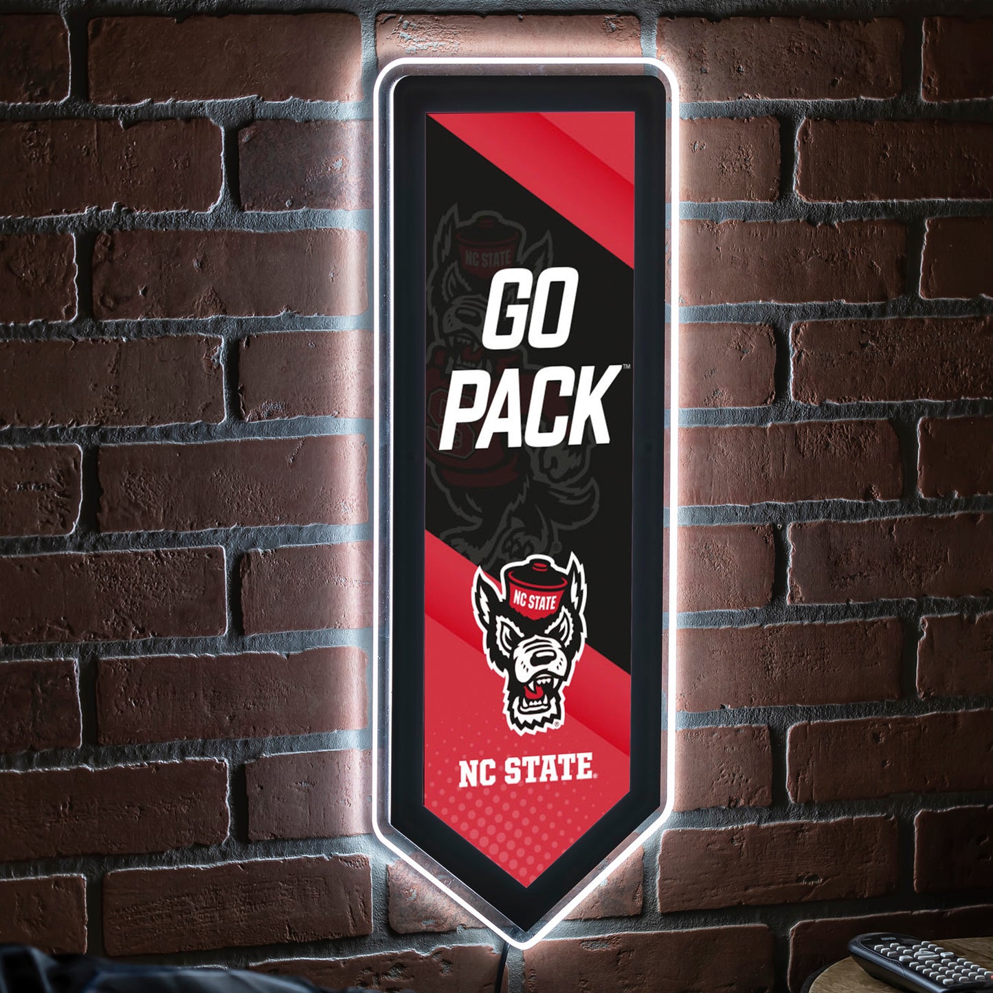 NC State Wolfpack LED Wall Pennant