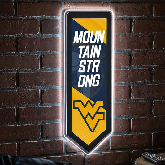 West Virginia Mountaineers LED Wall Pennant