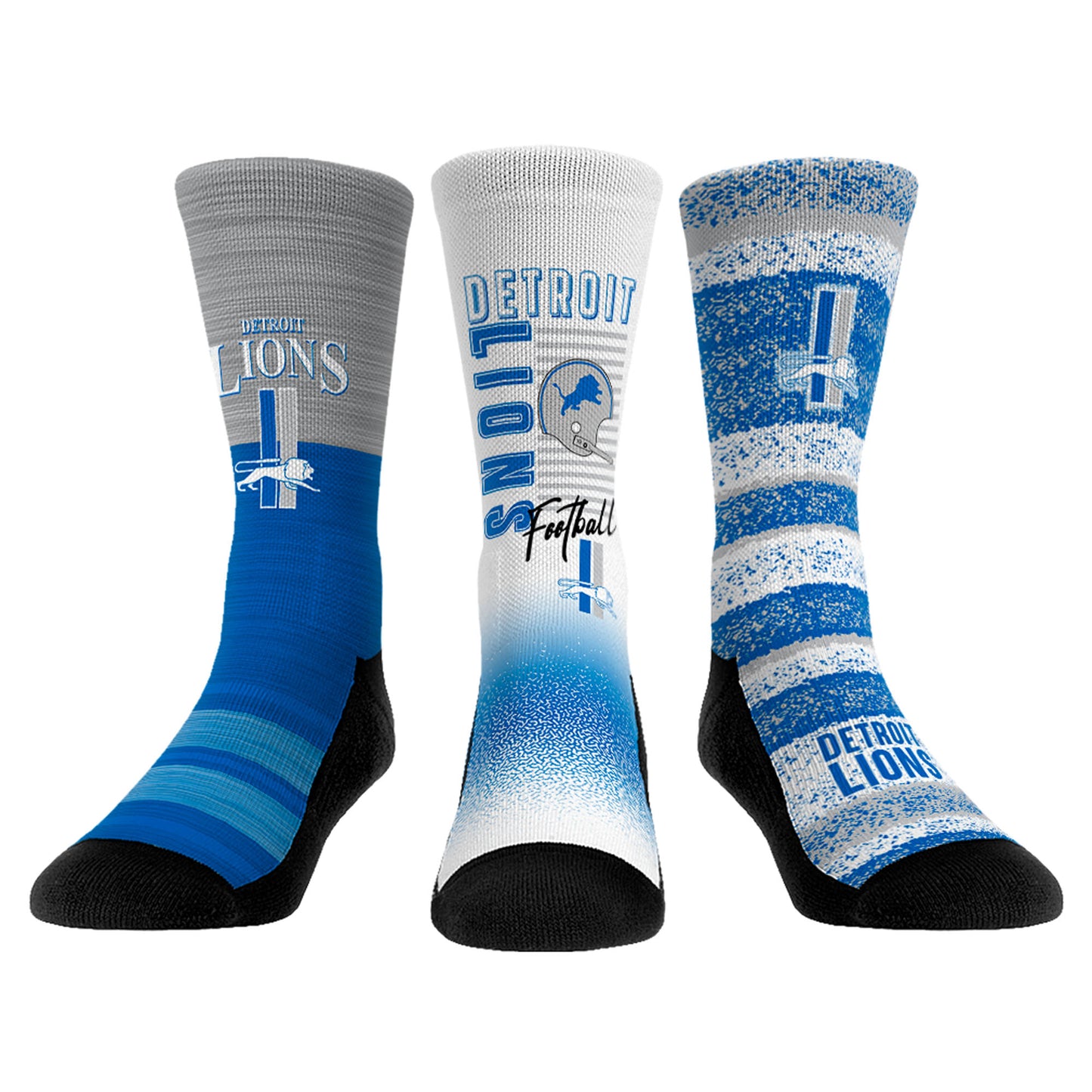 Youth Rock Em Socks Detroit Lions Throwback Three-Pack Crew Sock Set