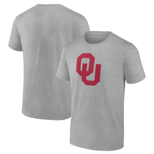 Men's Heather Gray Oklahoma Sooners Logo T-Shirt