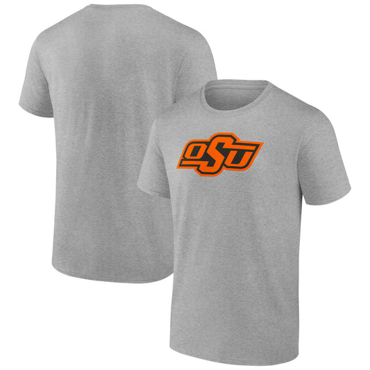 Men's Heather Gray Oklahoma State Cowboys Logo T-Shirt