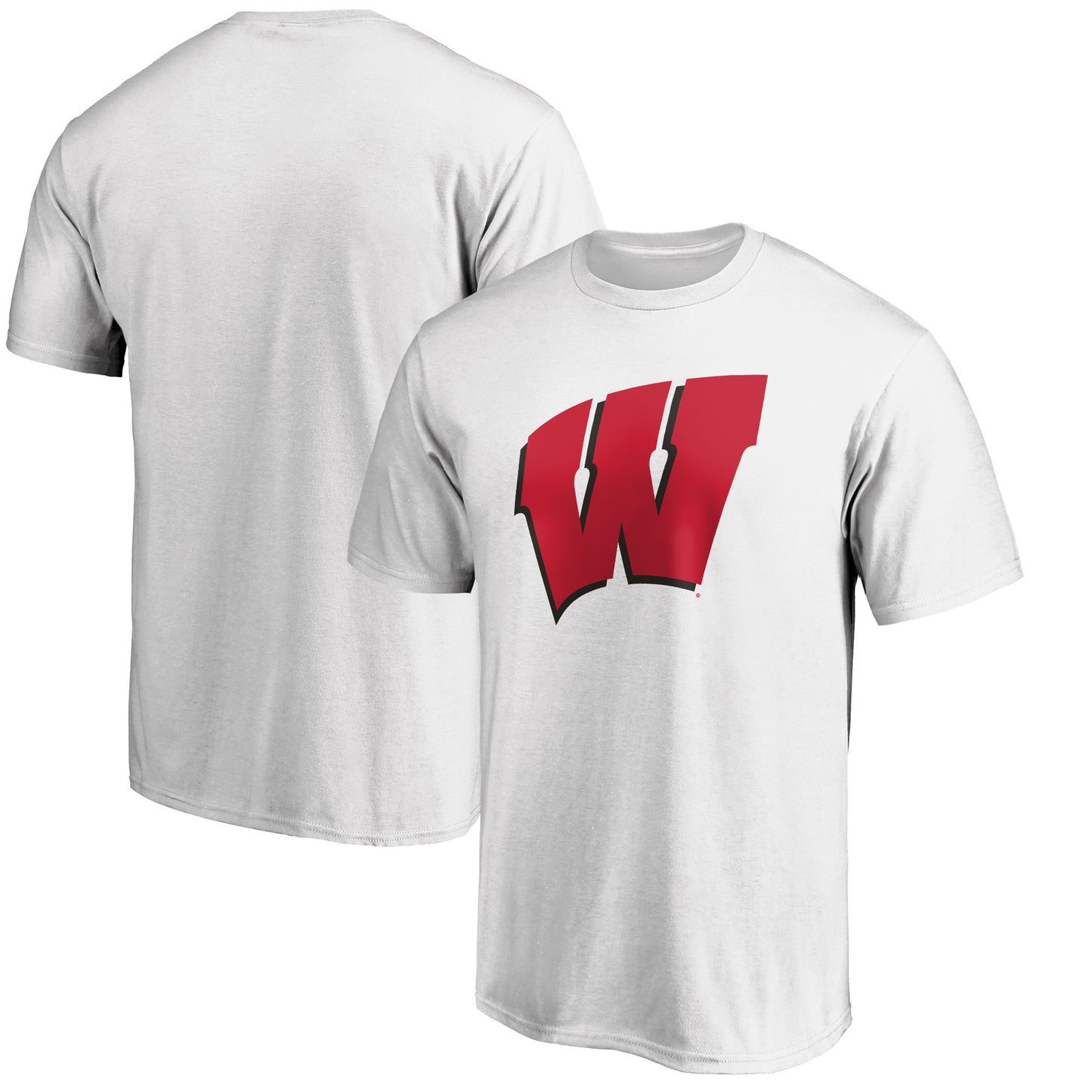 Men's White Wisconsin Badgers Logo T-Shirt