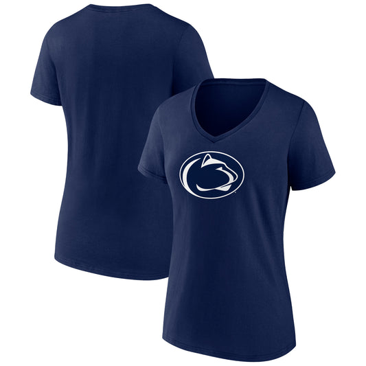 Women's Navy Penn State Nittany Lions Team Logo V-Neck T-Shirt