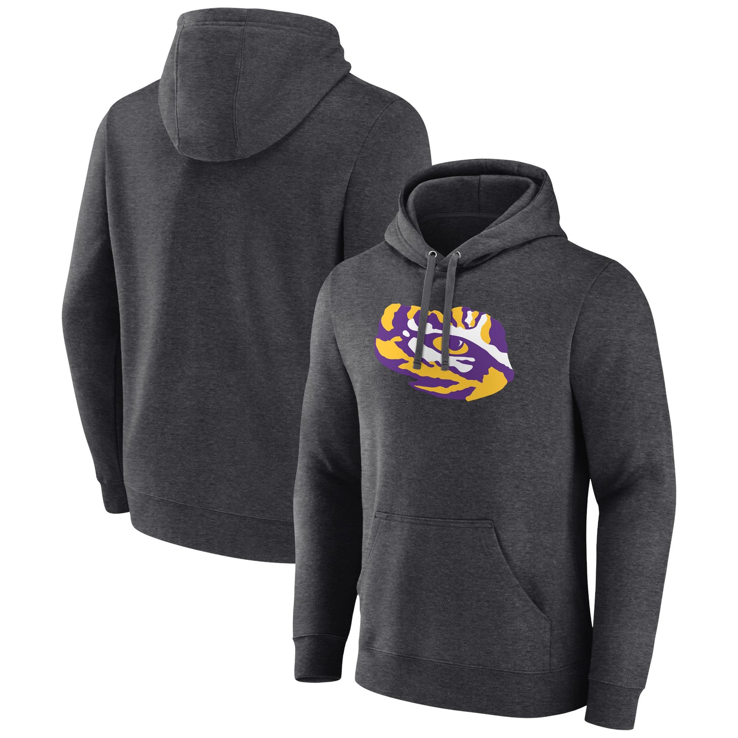 Men's Charcoal LSU Tigers Logo Pullover Hoodie