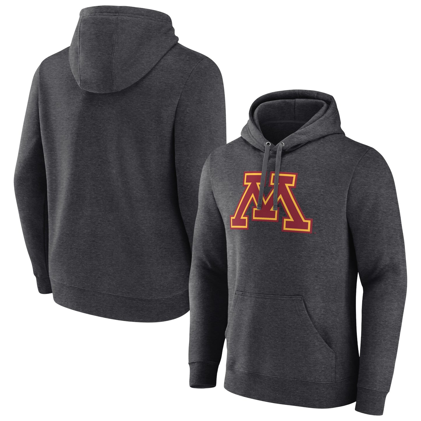 Men's Charcoal Minnesota Golden Gophers Logo Pullover Hoodie