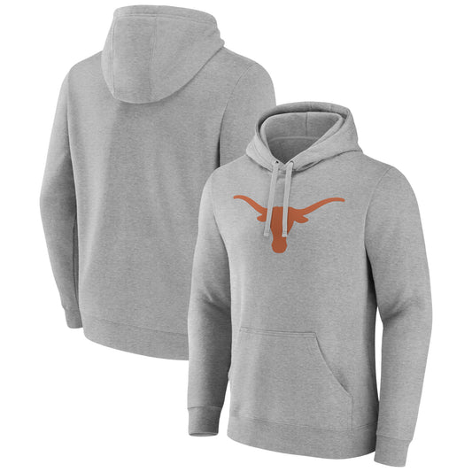 Men's Gray Texas Longhorns Logo Pullover Hoodie