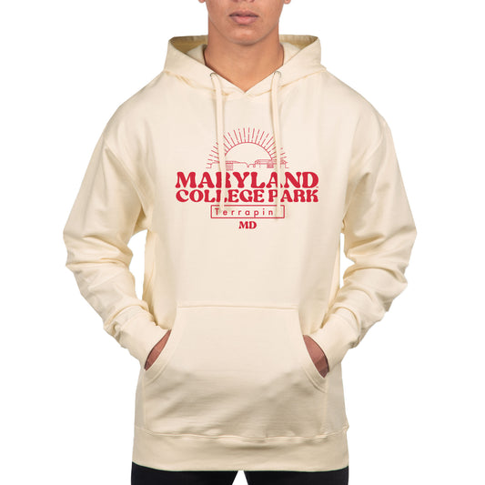 Men's Uscape Apparel Cream Maryland Terrapins Standard Hoodie