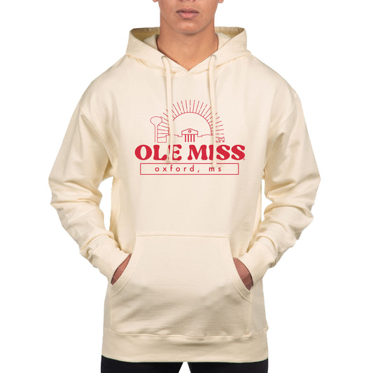 Men's Uscape Apparel Cream Ole Miss Rebels Standard Hoodie