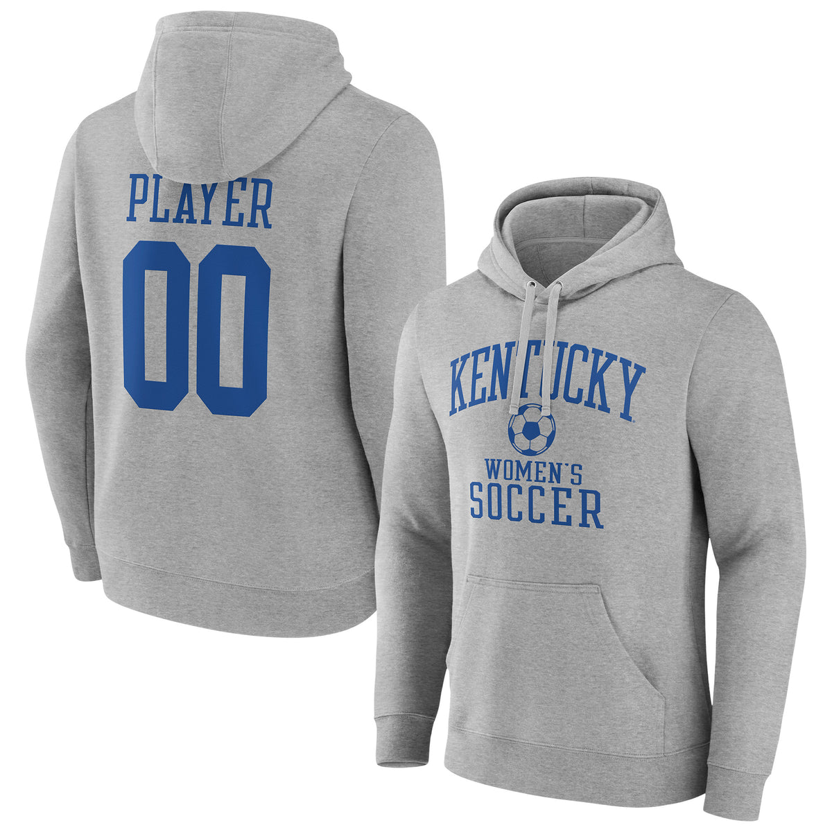 Men's  Gray Kentucky Wildcats Women's Soccer Pick-A-Player NIL Gameday Tradition Pullover Hoodie