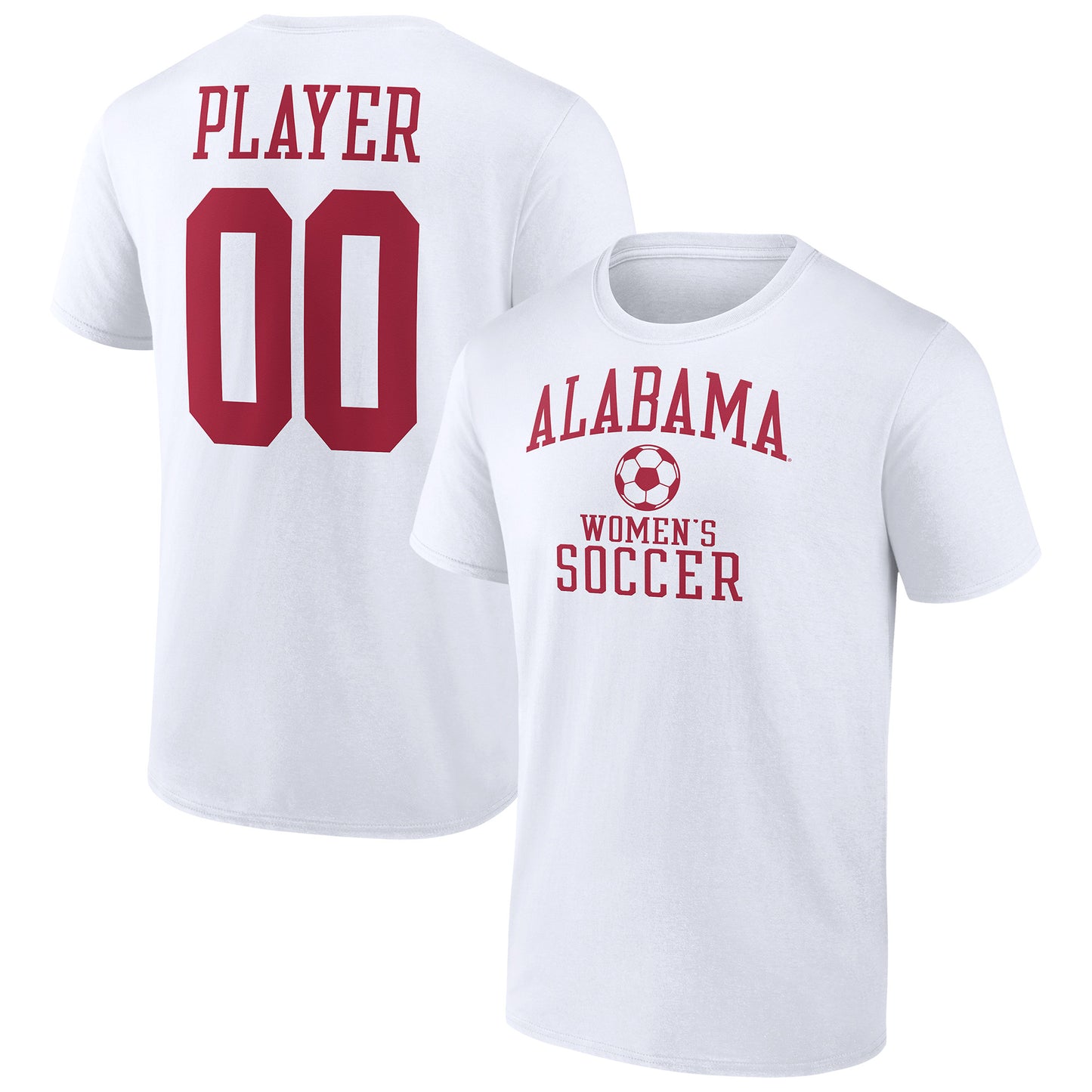 Men's  White Alabama Crimson Tide Women's Soccer Pick-A-Player NIL Gameday Tradition T-Shirt