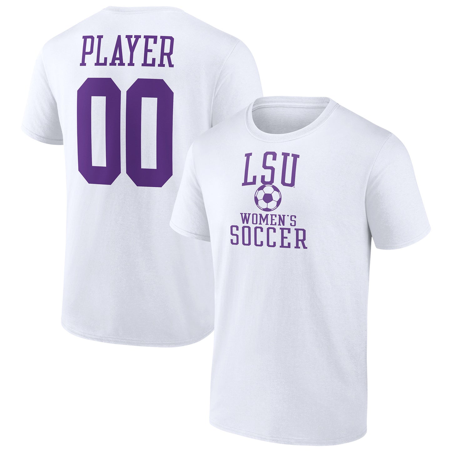 Men's  White LSU Tigers Women's Soccer Pick-A-Player NIL Gameday Tradition T-Shirt